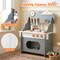 Wooden Kids Play Kitchen Set with Clock for Boys and Girls 3+